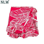 Boho Print Summer Wrap Skirt Women