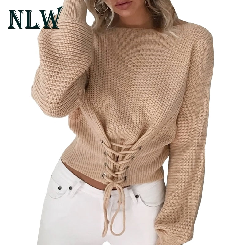 Lace Up Crop Casual Women S