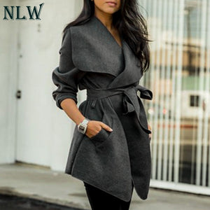 Casual Oversize Turn Down Collar Women