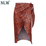 High Waist Bow Wrap Skirt Women