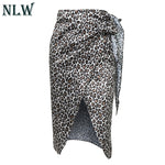 High Waist Bow Wrap Skirt Women