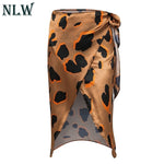 High Waist Bow Wrap Skirt Women
