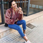 Luxury Thick Warm Faux Fur Coat Jacket Women