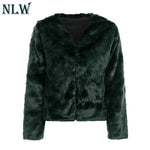 Luxury Thick Warm Faux Fur Coat Jacket Women