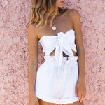 Summer Women Lace up Tube Tops Girl