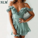 Solid Lace Sexy  Summer Dresss Women