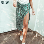 High Waist Leopard Print Skirts Women