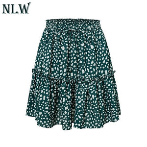 Summer Vintage Green Polka Dot Ruffles