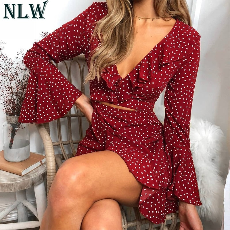 NLW Vintage Dot Summer Dress Women