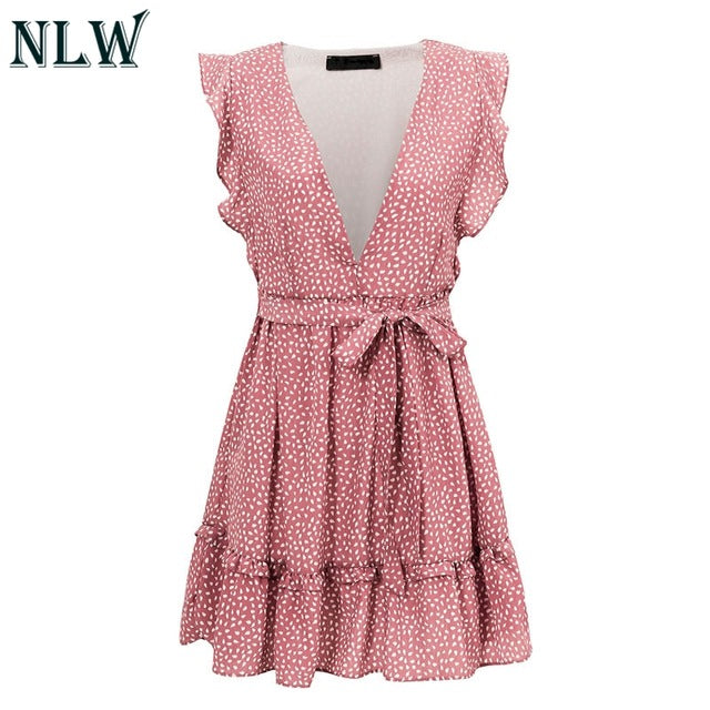 Summer Women Fashion Polka Dress