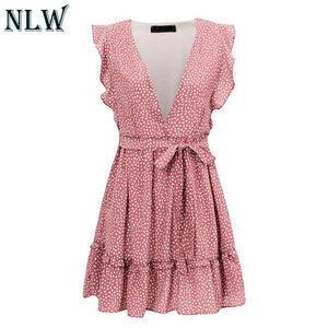 Summer Women Fashion Polka Dress