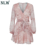 Long Sleeve Chiffon Women Dress