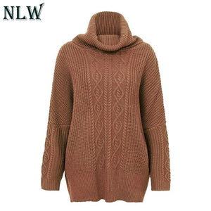 Casual Turtleneck Solid Color Women