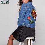 Rose Tiger Embroidery Jacket Coat Women